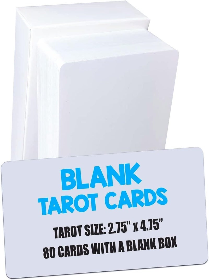IMAGAME White Blank Tarot Cards Deck, 80 Cards per Deck, Standard Tarot Size(2.75" x 4.75"), Make Your Own Tarot Card, Oracle card, and Game. - Image 1